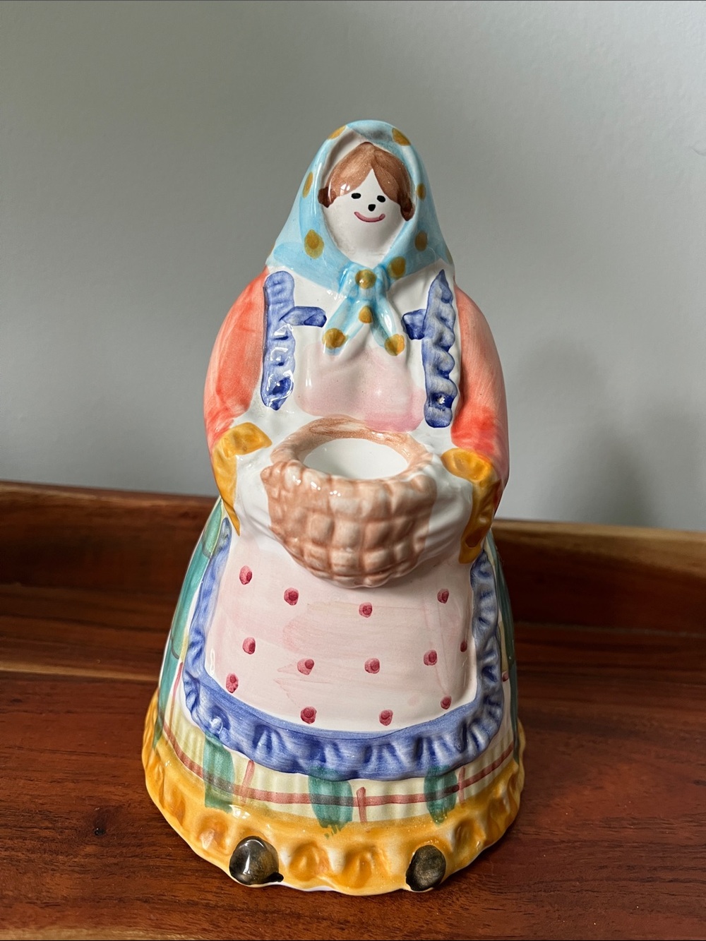 VINTAGE PIER 1 PEASANT WOMAN CANDLESTICK HOLDER